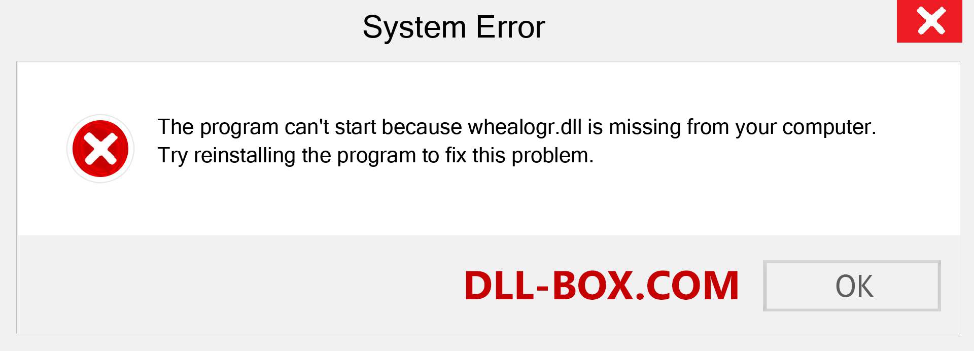  whealogr.dll file is missing?. Download for Windows 7, 8, 10 - Fix  whealogr dll Missing Error on Windows, photos, images